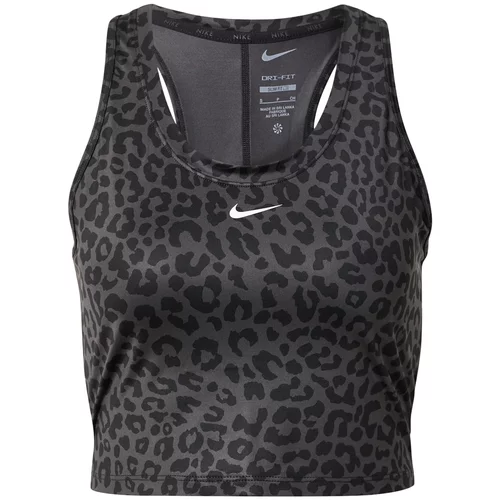 Nike Športni top temno siva / črna