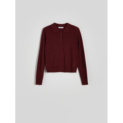 Reserved Polo-džemper - tamnoljubičasto Cene