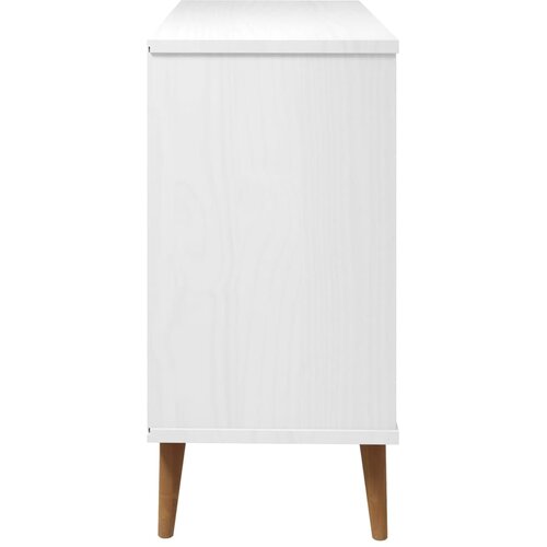 VidaXL Ladičar MOLDE bijeli 113x40x80 cm od masivne borovine Slike
