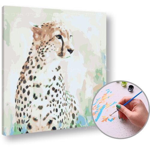 Artmie slika po brojevima - gepard u lovu  50x50 cm - bez rama Cene