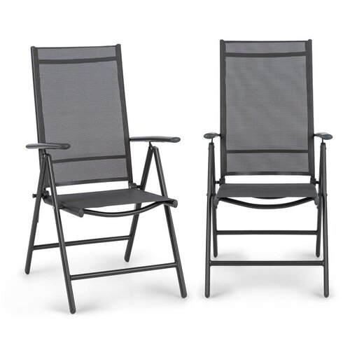 Blumfeldt Almeria, sklopiva stolica, set 2 komada, 56,5 x 107 x 68 cm, comfortmesh, antracit Slike