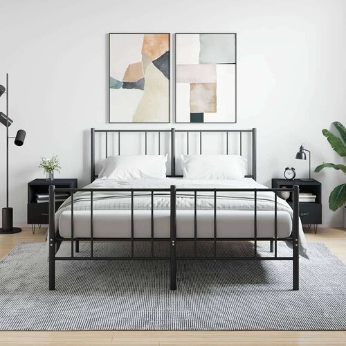  Noćni ormarići 2 kom crni 40 x 35 x 47 5 cm konstruirano drvo Slike