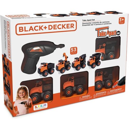 Black & Decker BLACK&DECKER set 4 razstavljivih vozil + baterijski vijačnik STT014-S4-BD Cene