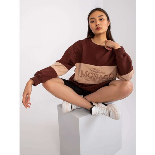FANCY Sweatshirt-FA-BL-7629.19P-dark brown Slike