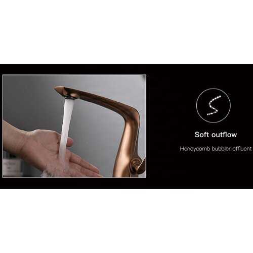 ELITE EDITION Deluxe moderna armatura za kopalni&amp;scaron;ki umivalnik BS1531 | Pipa &amp;mdash; Rose gold Slike