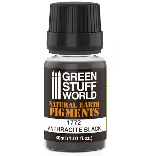 Green Stuff World Prirodni zemljani pigmenti u prahu za modelare Paint Pot 30ml crni Slike
