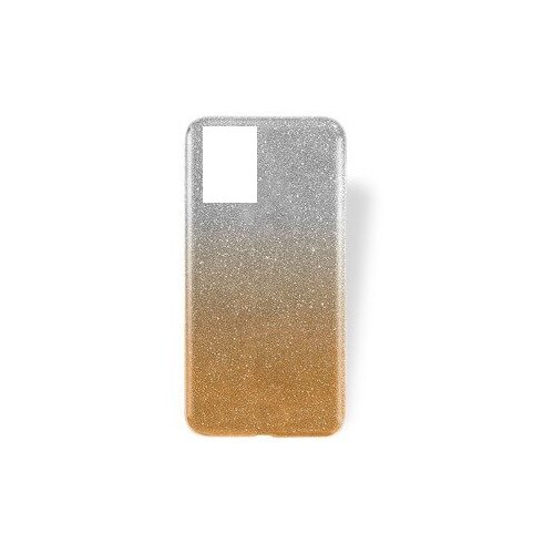 Onasi Silikonski ovitek z bleščicami Bling 2v1 za Samsung Galaxy S22 5G - srebrno zlat Cene