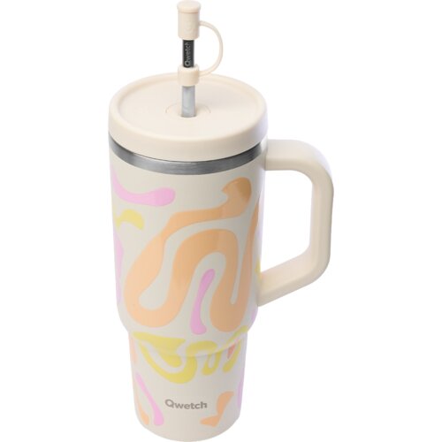 Qwetch Travel Cup termo skodelica iz nerjavečega jekla "Waves"- 900 ml - Sable Cene