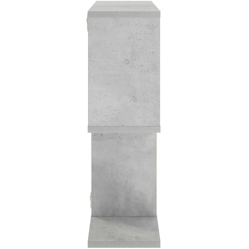  Zidna polica Betonska siva 72 x 17 x 55.5 cm prerađeno drvo - Betonska siva 2 odjeljka Slike