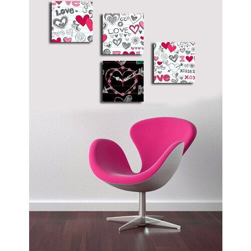 Wallity zidni sat 4P1919CS-2, 52x63 cm, 4 dela Cene