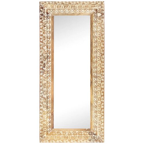  Ručno izrezbareno ogledalo 110 x 50 x 2,6 cm masivno drvo manga Slike