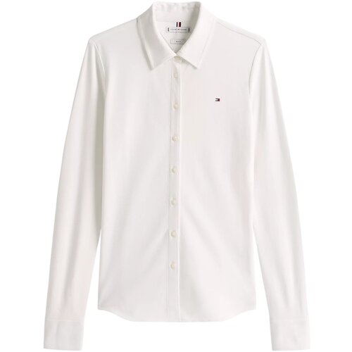 Tommy Hilfiger Srajce & Bluze 1985 SLIM PIQUE BTN WW0WW43528 Bela Cene