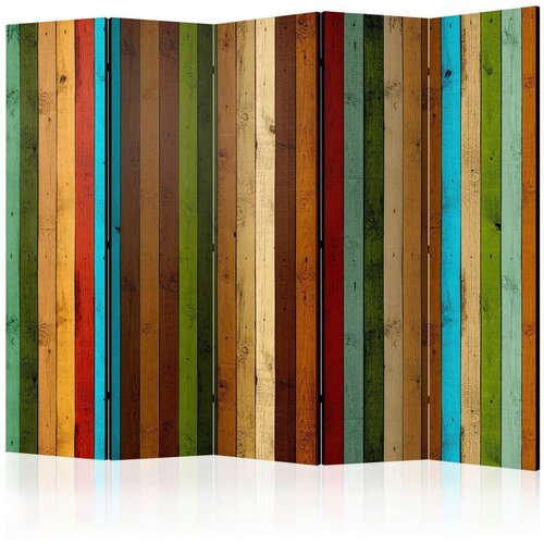 Artgeist Paravan Wooden Rainbow Ii, 5-Delni, Enostranski Cene