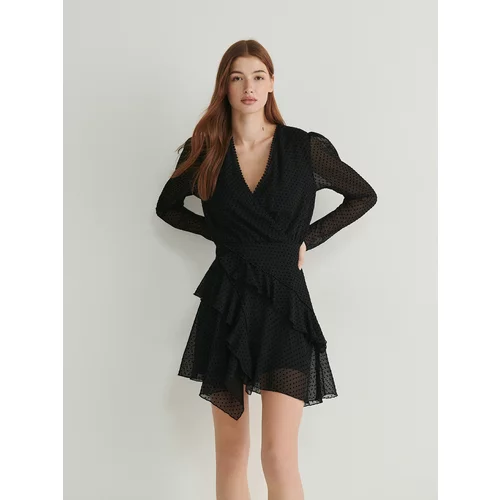 Reserved - Mini haljina od šifona - crno