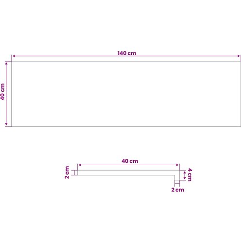  Prozorske klupice 2 kom. Crna 140 x 40 x 2 cm Čvrsto drvo bukve Slike