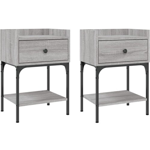Maison Chic Dvo delni komplet Nočne omarice - Nočne mize siva sonoma 40,5x31x60 cm inženirski les, (21690376) Cene