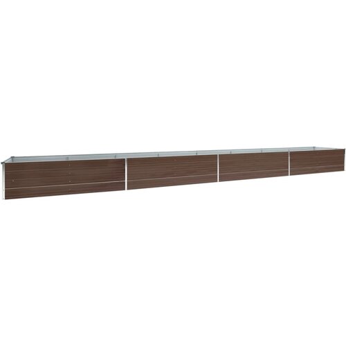 VidaXL Visoka greda pocinkano jeklo 600x80x45 cm rjava Slike
