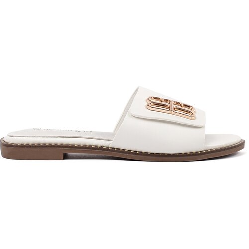 GOODIN White women&amp;#039;s flip-flops on a flat sole Slike