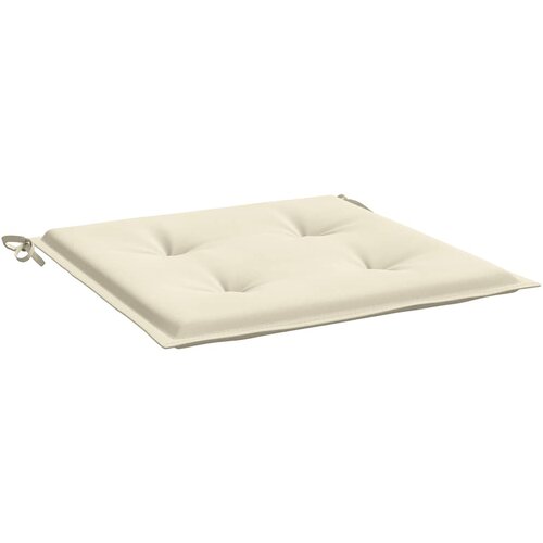  Jastuci za vrtne stolice 6 kom krem 40x40x4 cm od tkanine Slike