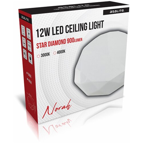  stropna led luč, diamant, 12W star, 3000K, 900lm Cene