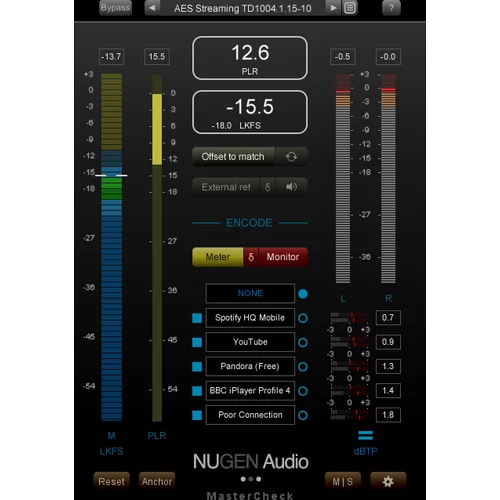 Nugen Audio mastercheck (digitalni izdelek)