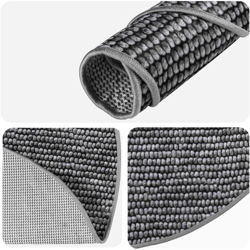  Tepih Antracit &amp;Oslash; 120 cm 100% poliester 3 mm Mogu se prati Slike