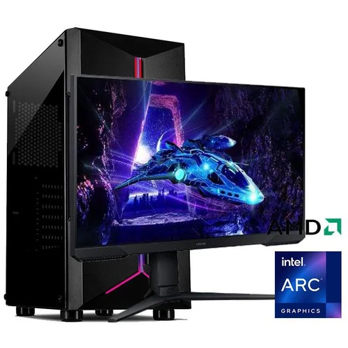 Gaming računar Ryzen 5 7600X, 16GB, 512GB, Intel Arc B580 12GB i Samsung G3 G30D 24"