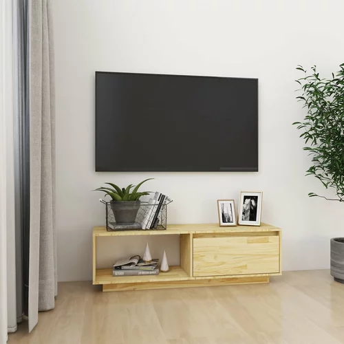 vidaXL TV omarica 110x30x33,5 cm trdna borovina