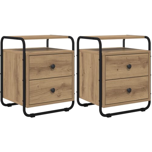 vidaXL Nočna omarica 2 kos Artisan hrast 40 x 36,5 x 50 cm, (5000298631) Cene