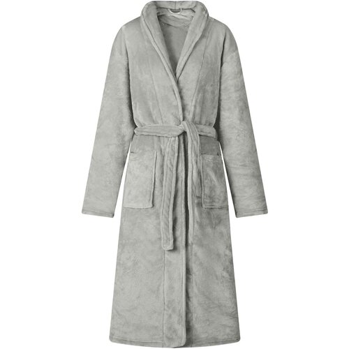 vidaXL Kopalni plašč brez kapuce Siva xl Flanel Cene