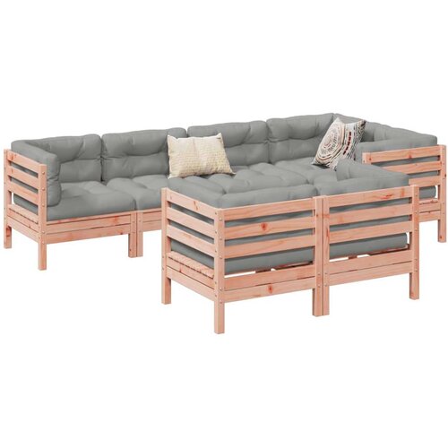 vidaXL 7-dijelni set vrtnih sofa s jastucima masivno drvo duglazije Cijene