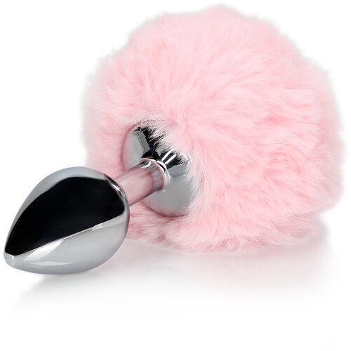 Ouch Bunny Tail with Metal Butt Plug Pink Cene