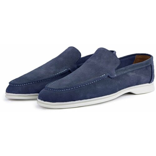Ducavelli Facile Suede Genuine Leather Men's Casual Shoes Loafers Shoes Navy Blue. Slike