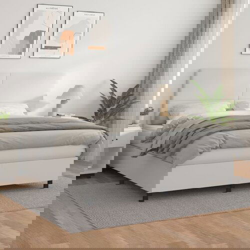 The Living Store Box spring postelja z vzmetnico bela 180x200 cm umetno usnje - Box Spring Postelja, (21521074) Slike