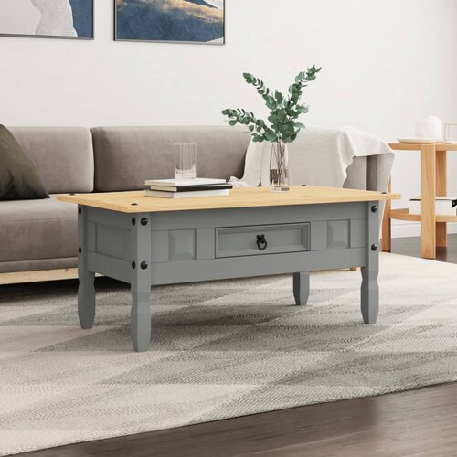 Furnova Klubska mizica mehiška borovina Corona Range siva 100x55x44 cm, (21914381) Cene