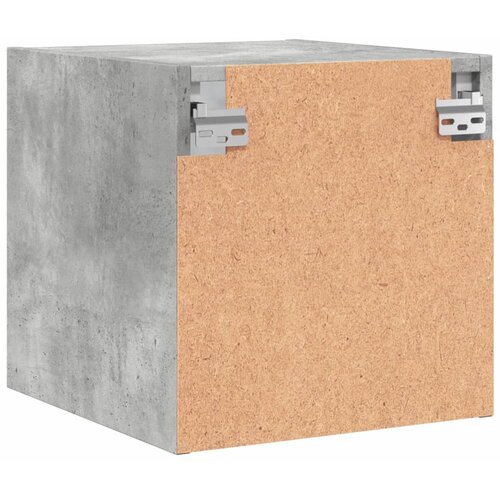  Noćni ormarići staklena vrata 2 kom boja betona 35x37x35 cm Slike