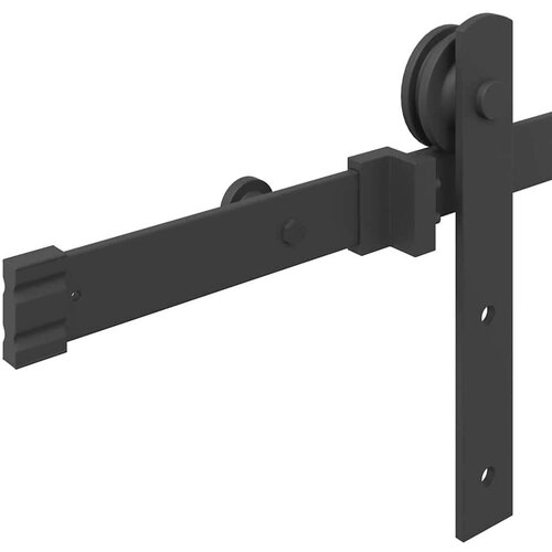 VidaXL Pribor za klizna vrata 152 cm čelični crni Slike