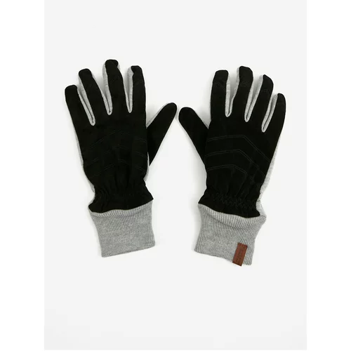 Tom Tailor Grey-black men's gloves - Men