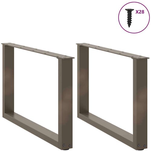  Noge za klub stolić U-oblik 2 kom Prirodni čelik 70 x (42-43) cm Čelik - Prirodna 70 x (42-43) cm 2 1 Slike