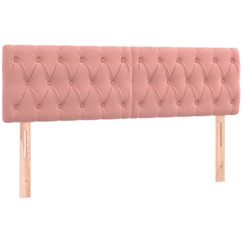 Maison Chic Posteljno vzglavje - Vzglavna omarica 2 kosa roza 80x7x78/88 cm žamet, (22077013) Cene