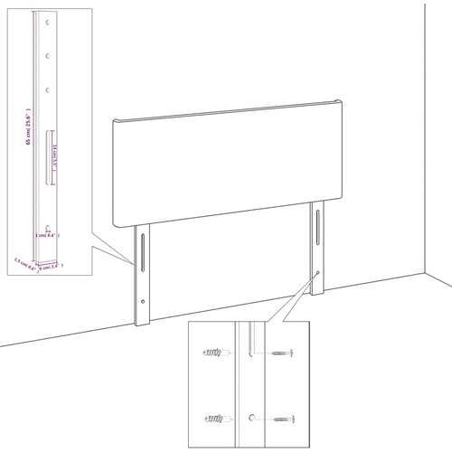  Uzglavlje svijetlosivo 180x7x118/128 cm tkanina Slike