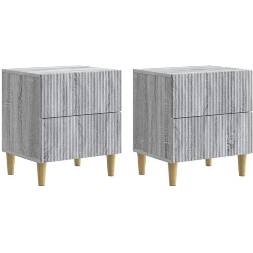 vidaXL Noćni ormar s ladicama 2 pcs Siva sonoma 43 x 34 5 x 48 cm - Siva sonoma 2 Cene