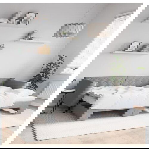 vidaXL Dnevni krevet na razvlačenje svjetlosivi 90 x 190 cm od tkanine Cene