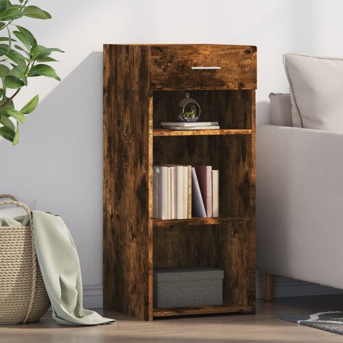 VidaXL Komoda boja dimljenog hrasta 40x42,5x93 cm konstruirano drvo Slike