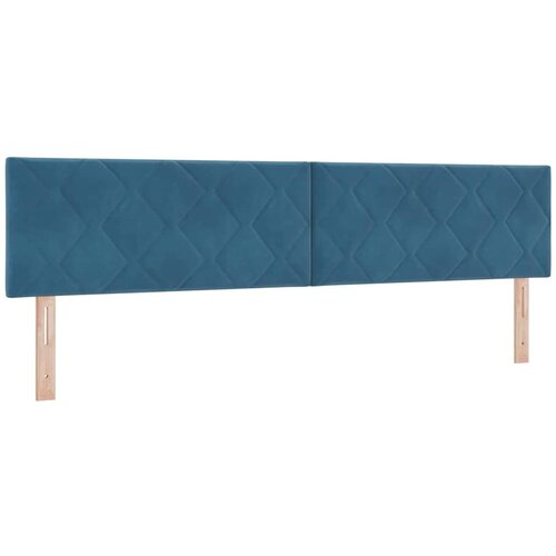 VidaXL LED vzglavje z LED lučmi Geometrični Temno modra 200 cm Žamet, (5000043948) Slike
