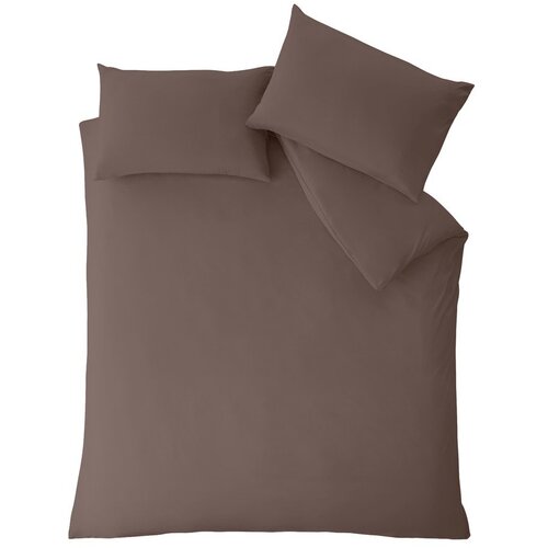 Catherine Lansfield Temno rjava enojna posteljnina 135x200 cm So Soft Non Iron &amp;ndash; Slike