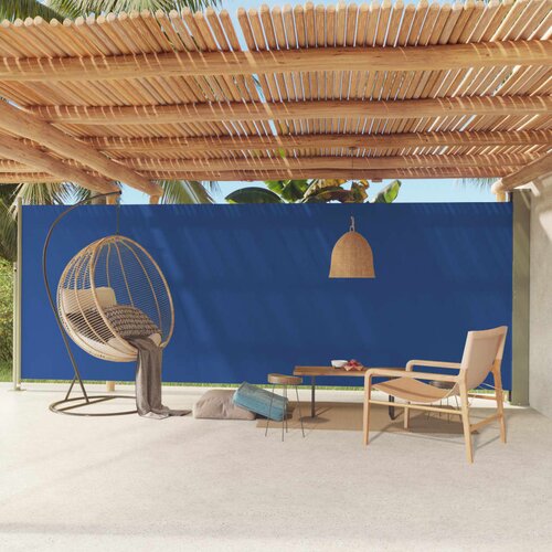 vidaXL Uvlačiva bočna tenda za terasu 200 x 600 cm plava Cijene