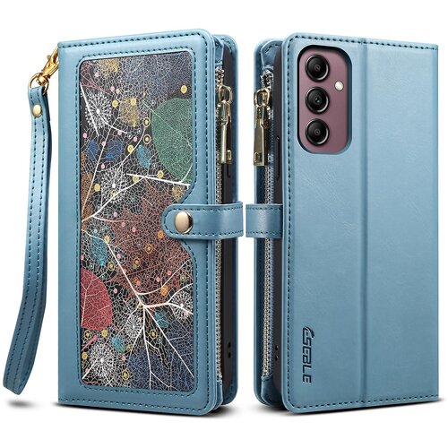 INORCO ESEBLE Galaxy Series za Samsung Galaxy M54 5G RFID blokiranje usnjena torbica za telefon z zadrgo žep denarnica stojalo pokrov, (22035618) Slike