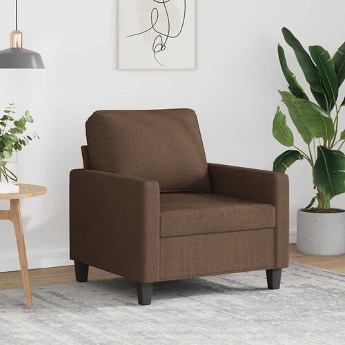 vidaXL Fotelja smeđa 60 cm od tkanine Cijene