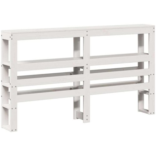 vidaXL vzglavje s policami bela 140 cm trdna borovina, (21290812) Cene